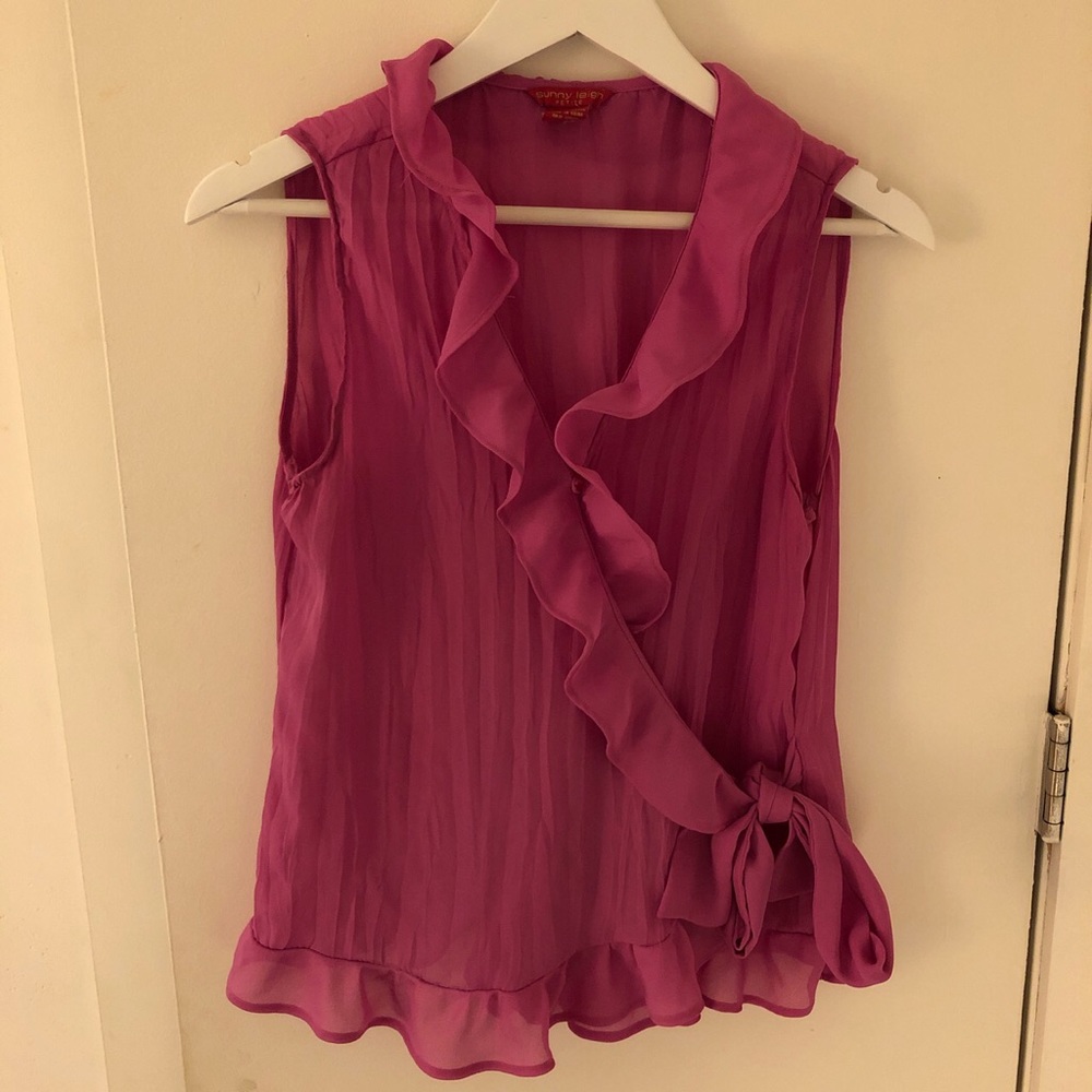 Flirty vintage wrap blouse!